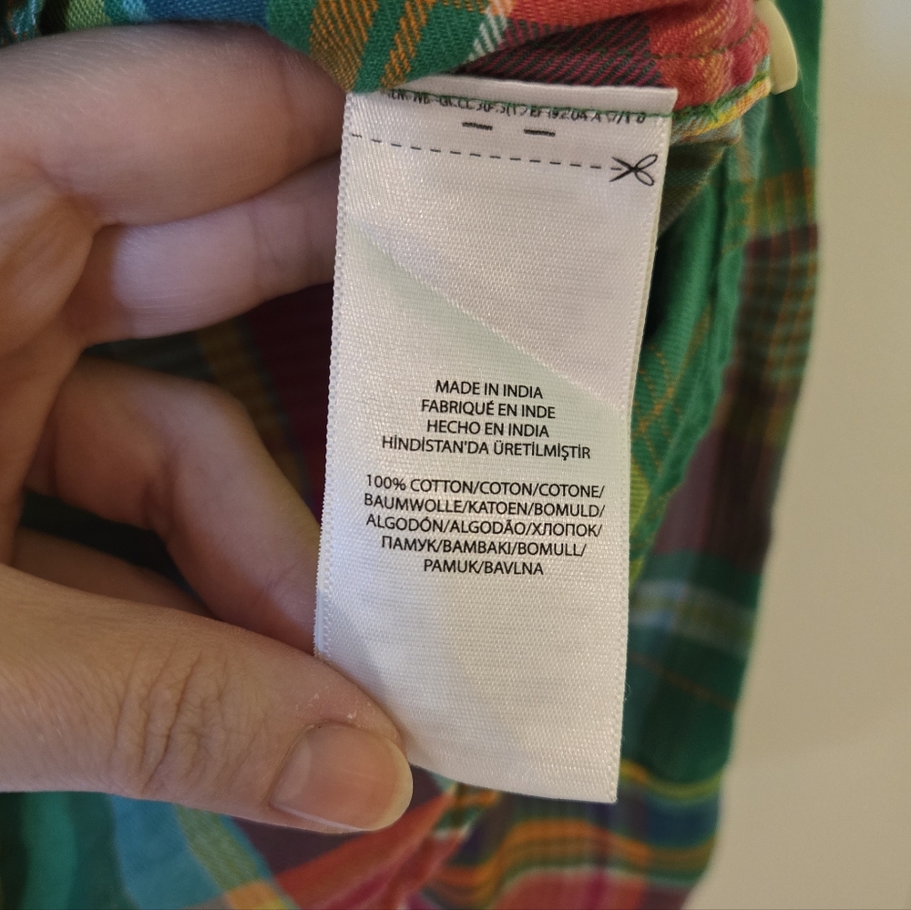 Ralph Lauren Multi Color Cotton Shirt Classic Fit Size L - Picture 9 of 12